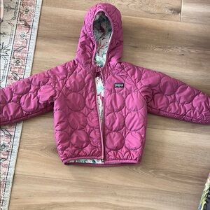 Patagonia Pink Quilted Hooded Jacket